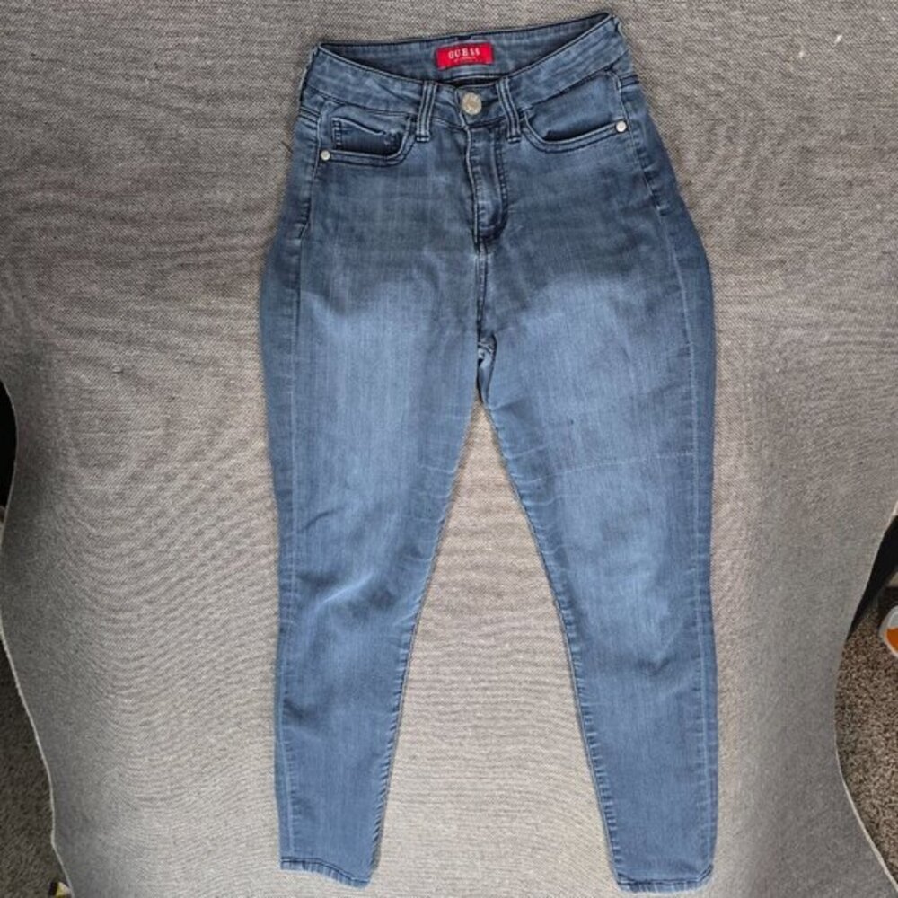 vintage Woman‎ Guess Jeans Skinny Stretchy Blue Denim Size 24 good condition